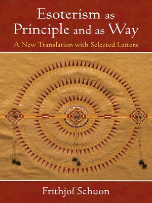 cover image of Esoterism as Principle and as Way